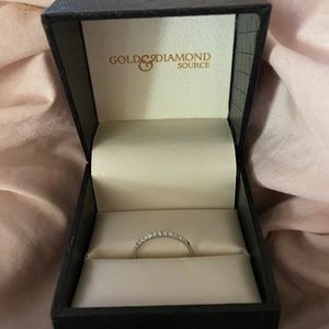 New Joleve White Gold 18 Diamond Stone Band